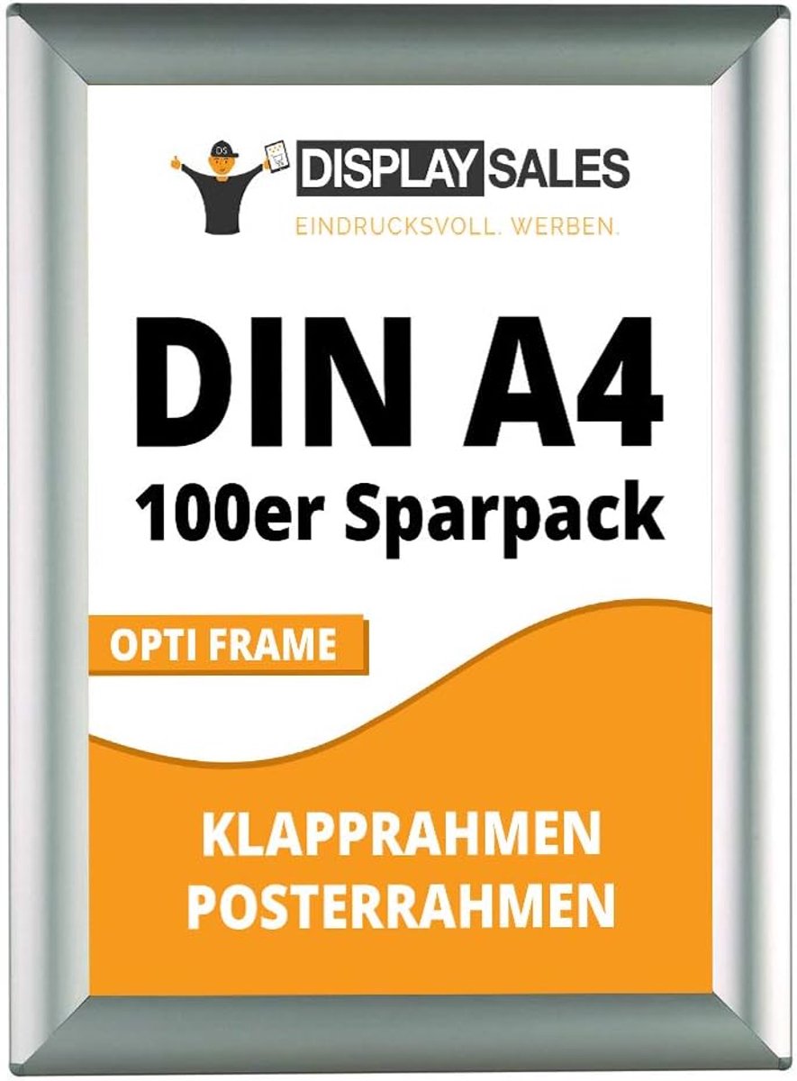 Vouwframe DIN A4 - 25 mm profiel - met afgeronde hoeken - perfect voor posters - ShopVlot