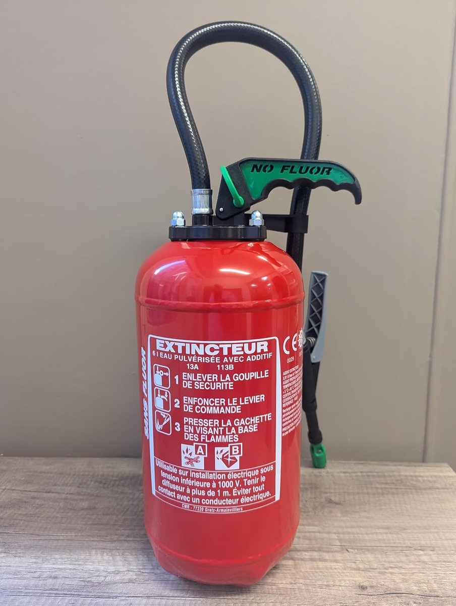 Brandblusser 6 Liter - Rood - Extra Druk - Fluorinevrij - ShopVlot