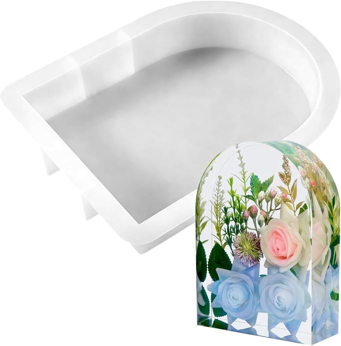 Arch Resin Molds, 23,3 x 18,2 x 5,1 cm Grote Epoxyvorm | Epoxy Casting Mold, Gewelfde Harsvormen voor Het Behoud van Gedroogde Bloemen, Woondecoraties, Artistieke Creaties