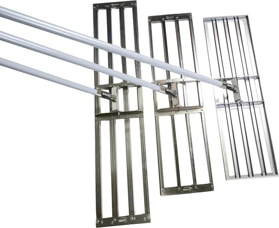 Manufacturing Solutions 38" breed RVS Levelawn Lute: Premium nivellering hark voor topdressing, zaaien, aarde/zand. Luxe full-length heavy-duty aluminium handgreep. (38" breed) — afbeelding 2