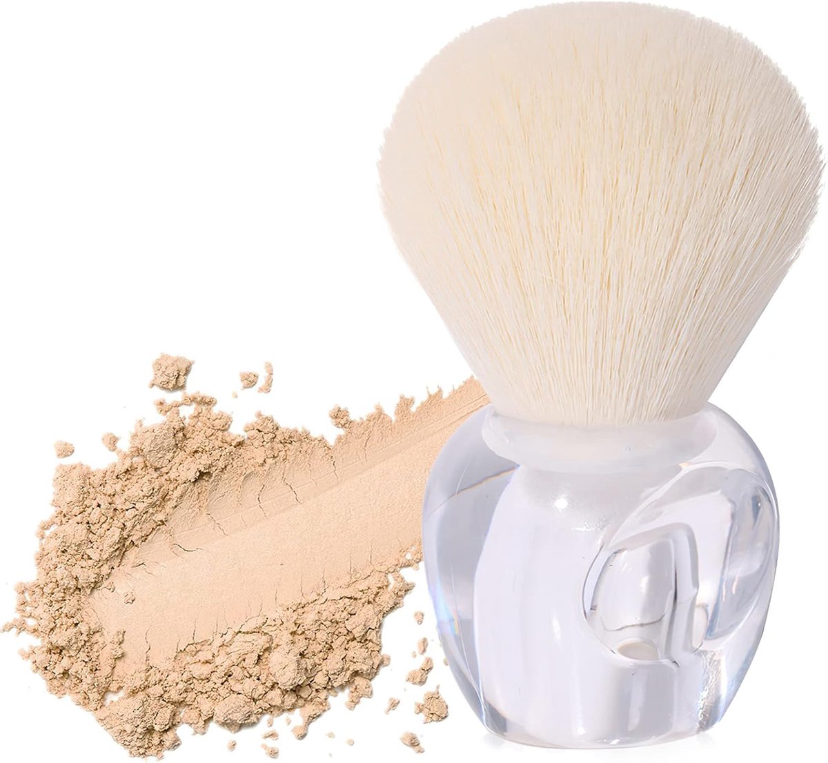 Make-up, blusher borstel, grote poederborstel voor losse of geperste zettingspoeder, gezicht pluizige borstel vlekkeloze poeder make-up borstel, nagel stof borstel nagels kunst poeder