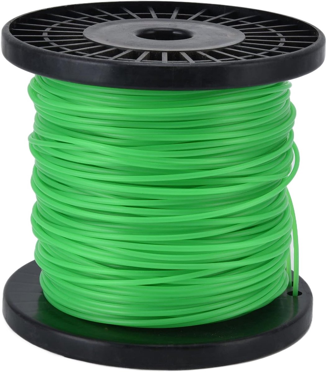 2mm String Trimmer Line Grass Quadrate String Trimmer Line in Spool Grasmaaier Trimmer Accessoires voor (groen)(100 metres)