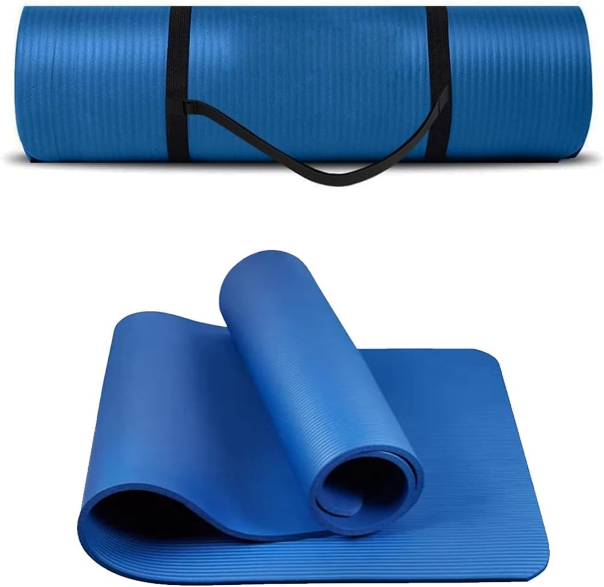 HT SPORT Yogamat met draaggreep, 172 x 61 cm, dikte 1,2 cm, gymnastiekmat, fitnessmat
