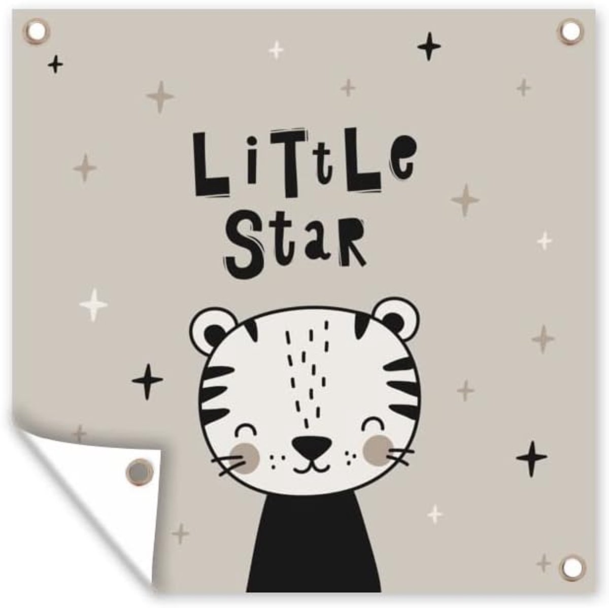 Tuinposter - 200x200 cm - Little star - Spreuken - Quotes - Kinderen - Kids - Baby - Jongens - Meiden