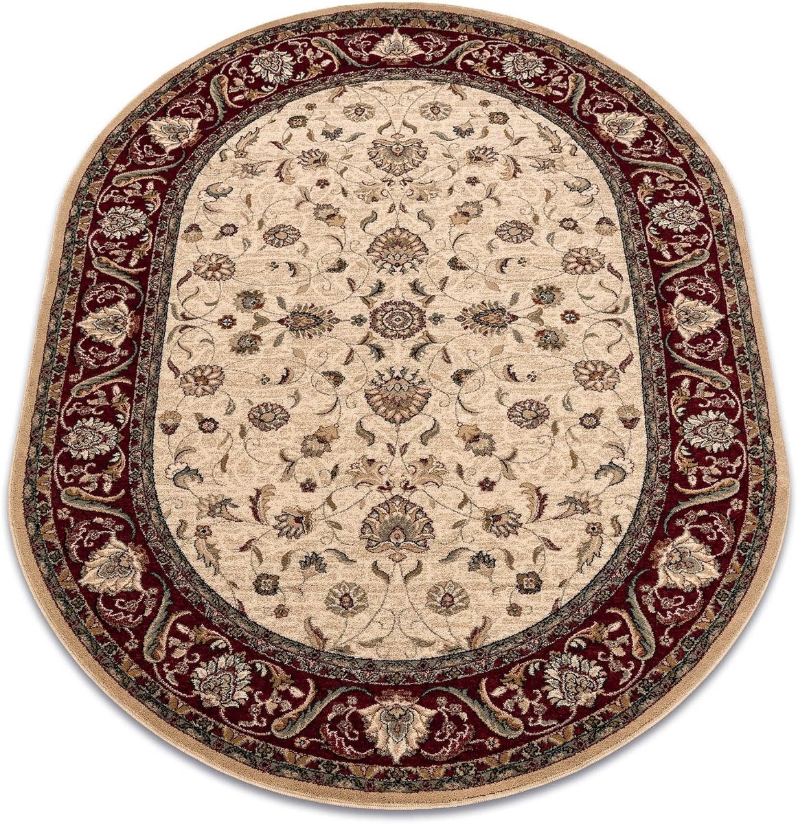 Wol OMEGA voor woonkamer en slaapkamer rood Ovale 170x235 cm