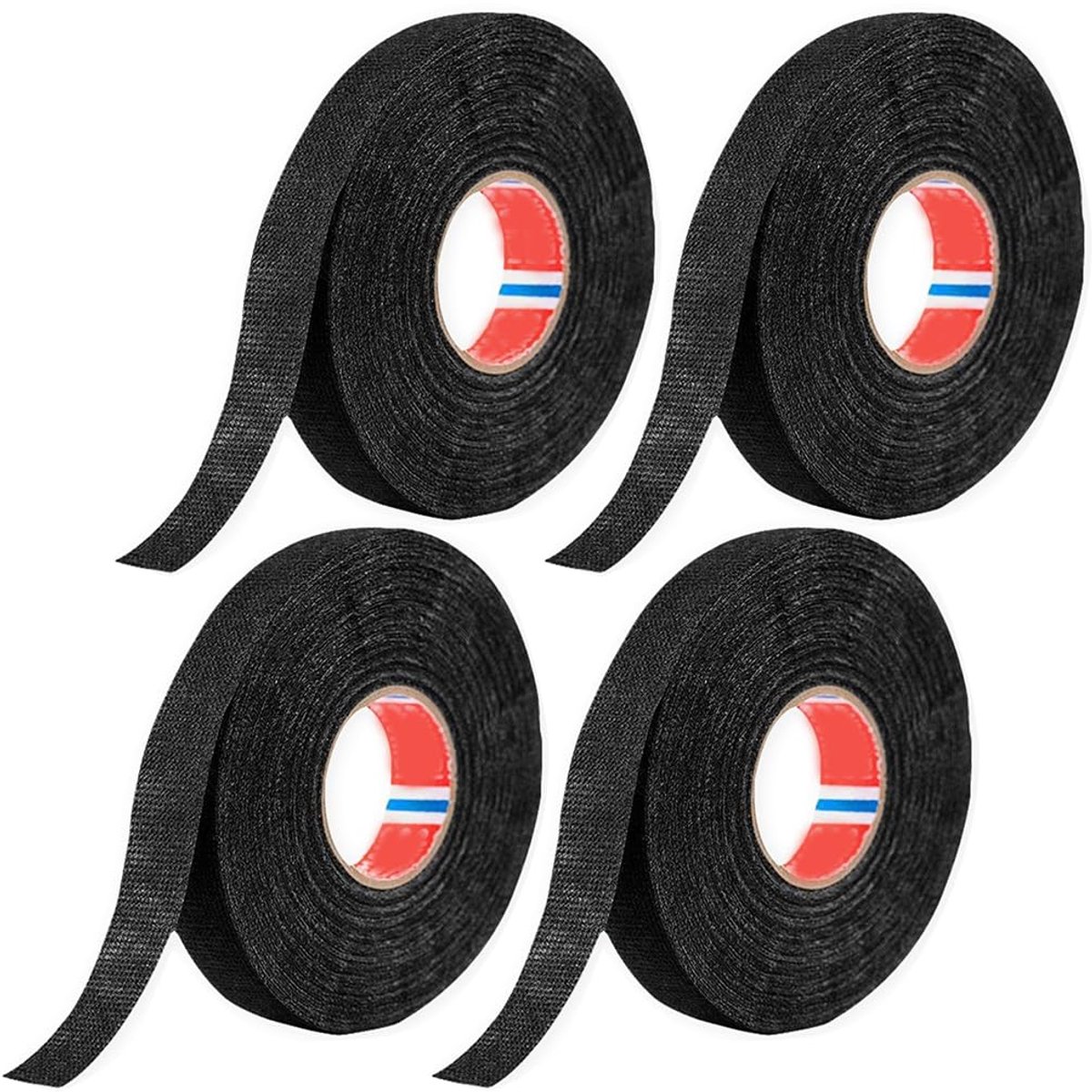 Isolatietape, zwart, voor kabelboom van auto's, hittebestendige stoffen band, Chatterton, zwart, voor kabels, elektrische mantel, 19 mm x 10 m