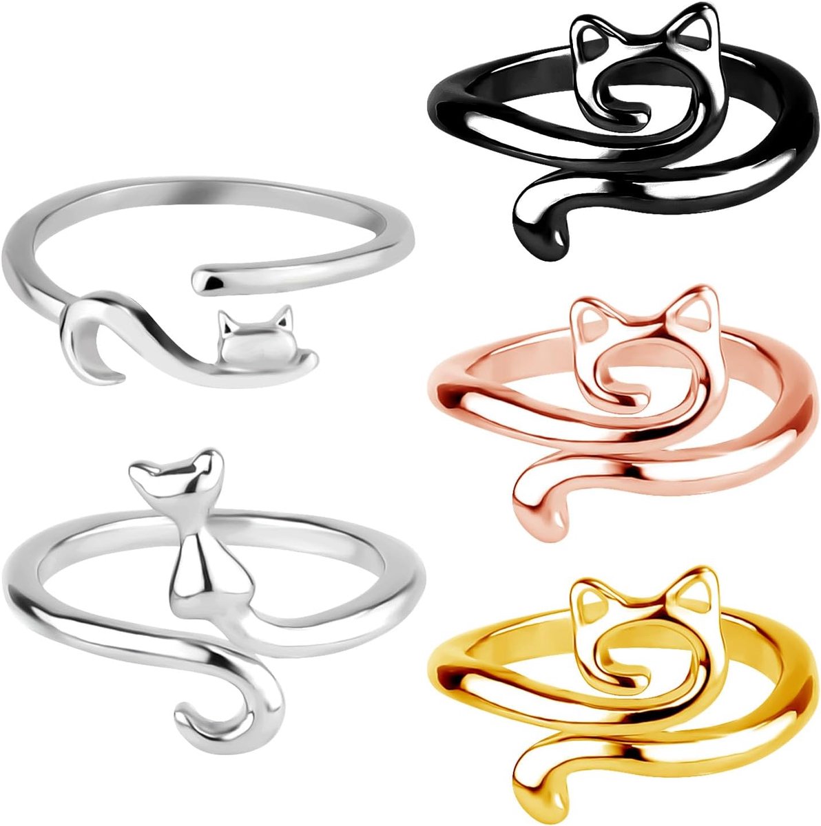 5 St Kat Gehaakte Ring, Verstelbaar Breien Gehaakte Lus Haakgids Ring Haak Spanring Metgezel Ring Garenregelaar Haak Accessoires Cadeau