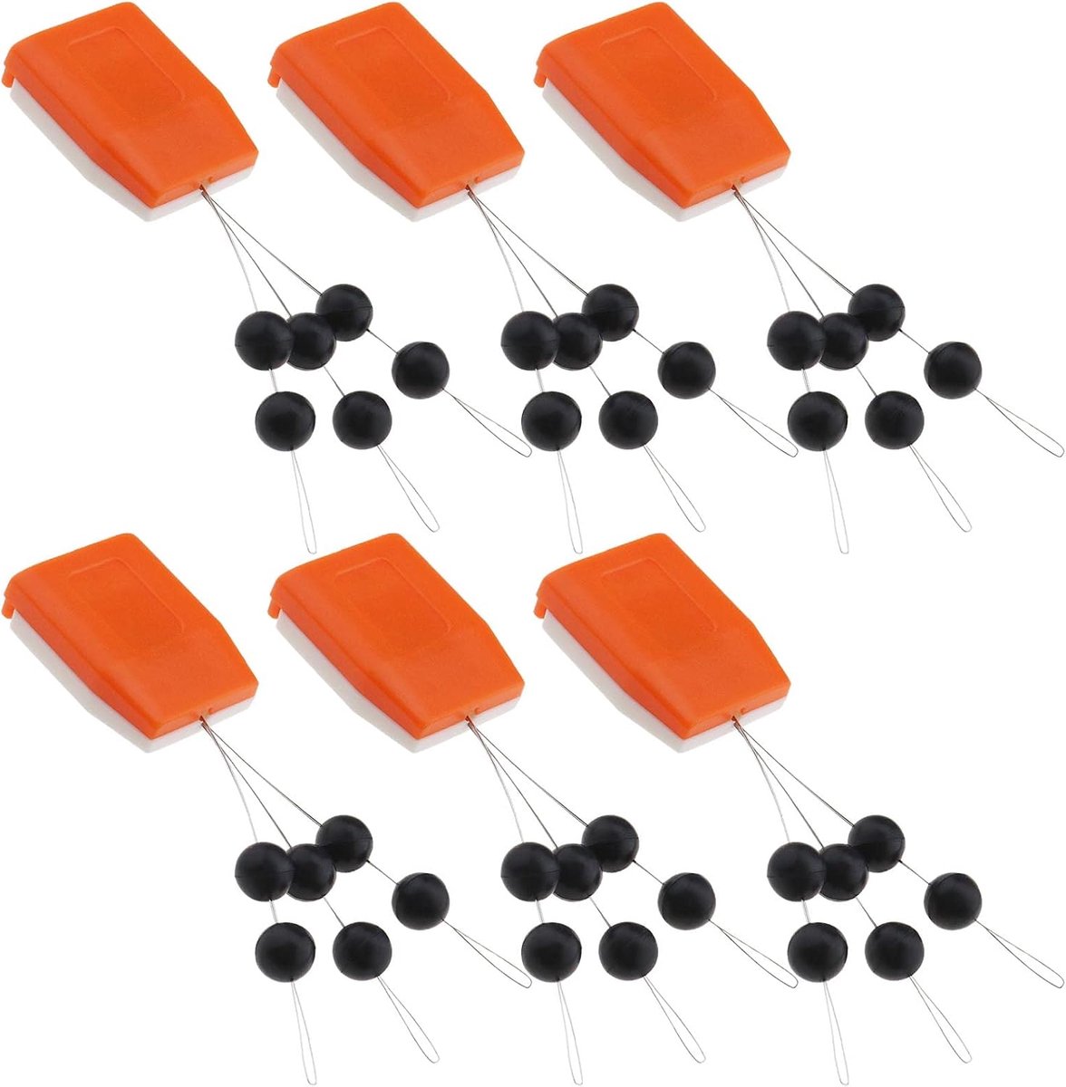 6 stuks naakte Chod Rig kralen, reserve-nylondraad, vaste voorste geleidingkralen, hengelaccessoires, geschikt voor monofilament 0,3 mm - 0,5 mm