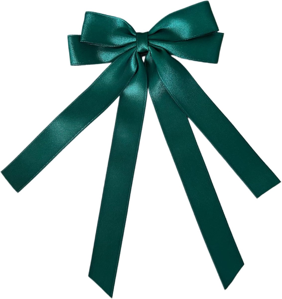 satijnen haarstrikken voor dames, haarspelden met strik, lange band, elegant, meisjes, haaraccessoires (groen)