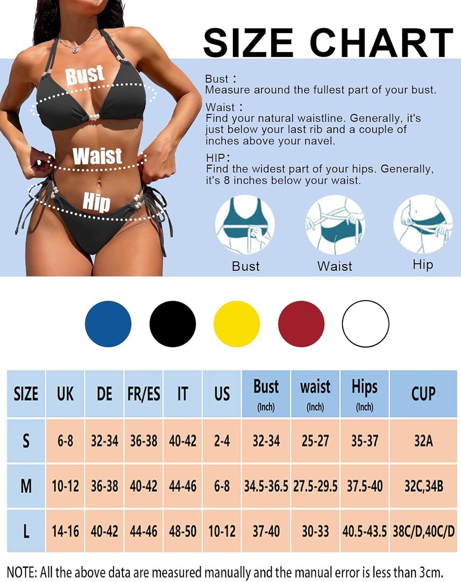 Badpak voor dames, tweedelig, sexy houder, triangel, bikini, Braziliaans, curvend, gevoerd, bikinitop en lage taille, tanga aan de zijkant