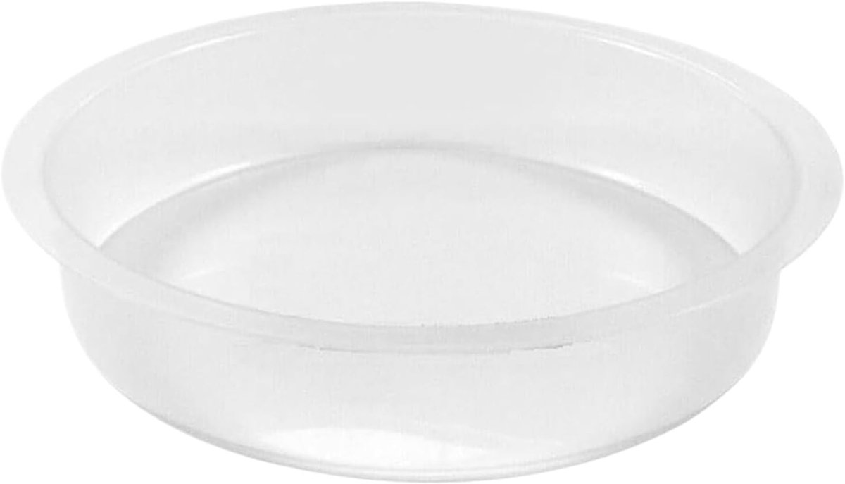 Voederbak voor voederdispenser, rond, voor lekkernijen, reserve-waterreservoir, voor tuin, binnenplaats, terras, buiten, balkon, hek, spat, onlosmakelijk