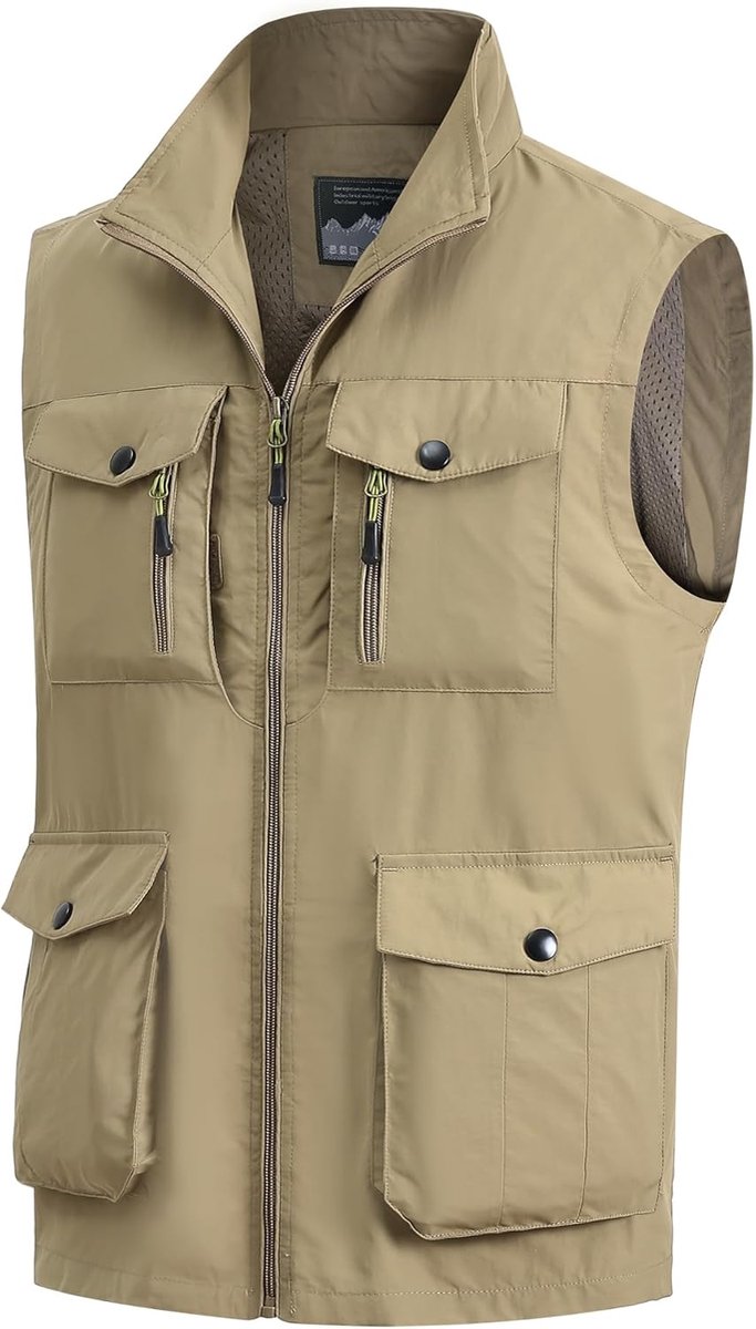 Gilets Sneldrogend Vissen Gilet Multi Pocket Cargo Utility Gilet Mouwloze Jas Ademend Fotografie Top