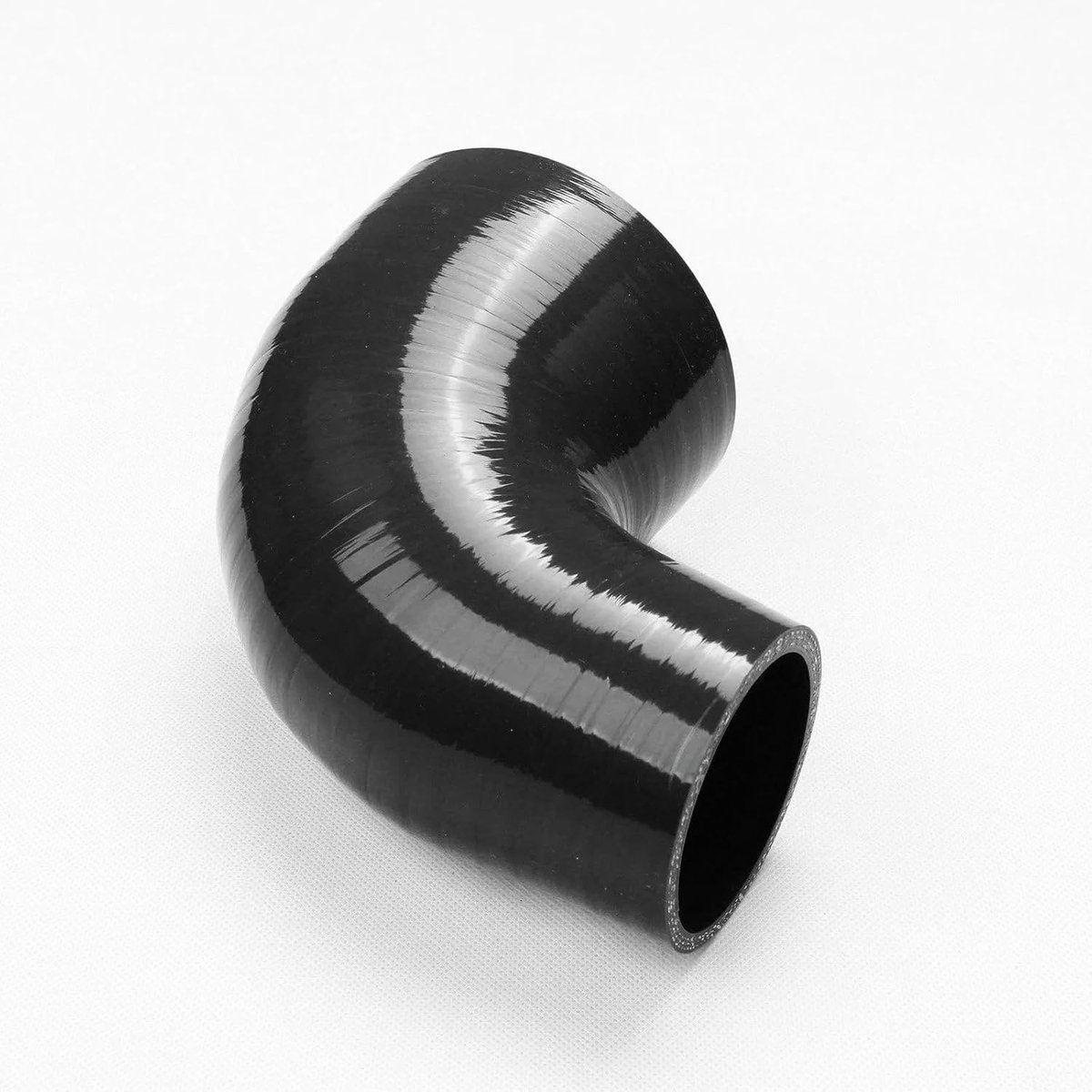 koppelingsslang recht 2 1/2" naar 3" met verloopstuk 90 graden hoek 64-76 mm lengte 3 versterkte turbo/laadluchtkoeler/verloopstuk (zwart)