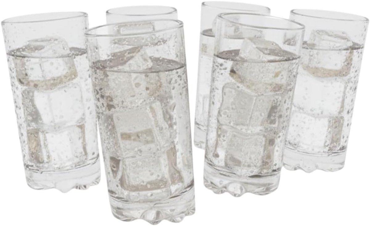 6 x Pisa borrelglazen, shotglas, stamper, schuine glazen, 50 ml, tequila, borrelkorrel, grappa, wodka, likeurglas, party, korte golfbodem, vaatwasmachinebestendig