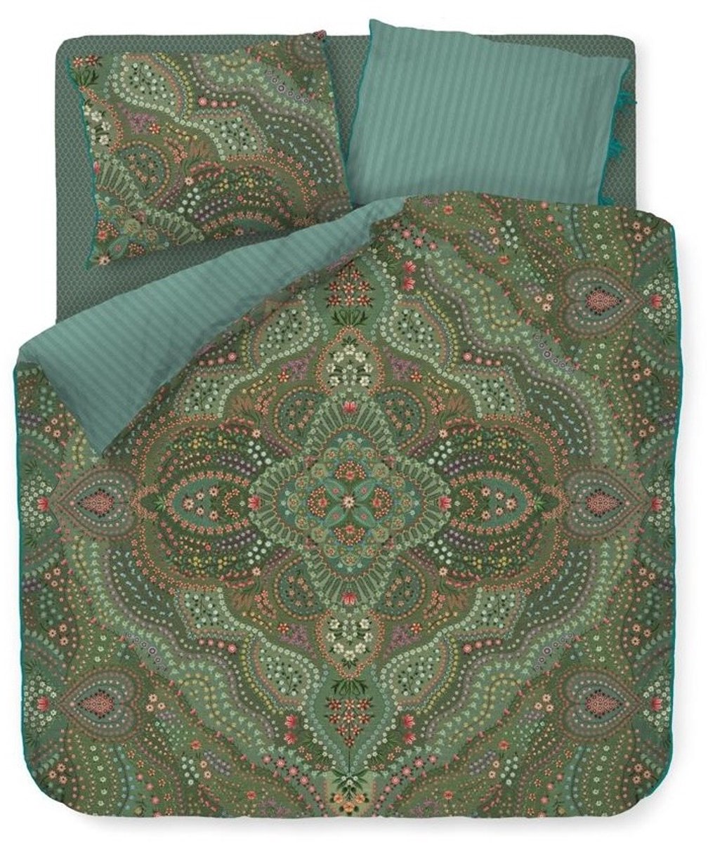 Pip Studio Dekbedovertrek Alfombra Green 1 persoons