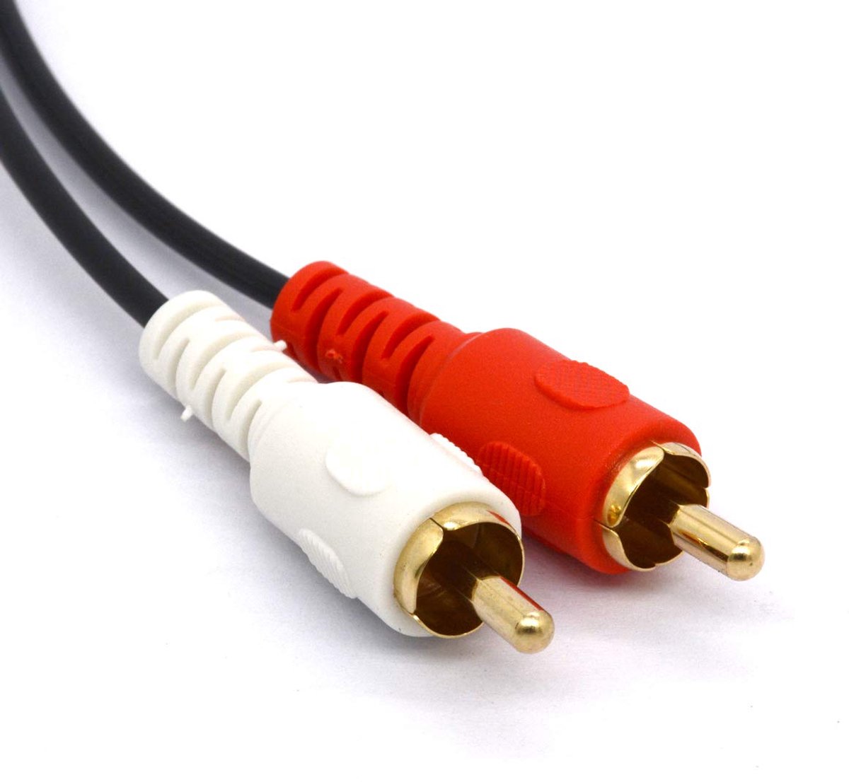 S-Video to 2-RCA Audio Cables - 4 Pin S-VHS Male Plug to Two RCA Male Connectors Y Splitter Extension Cord - ShopVlot