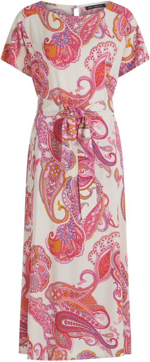 BETTY BARCLAY - Gekleurde jurk met print - Maat 36 - Vrouwen - 7865 Beige-Rosé - Viscose