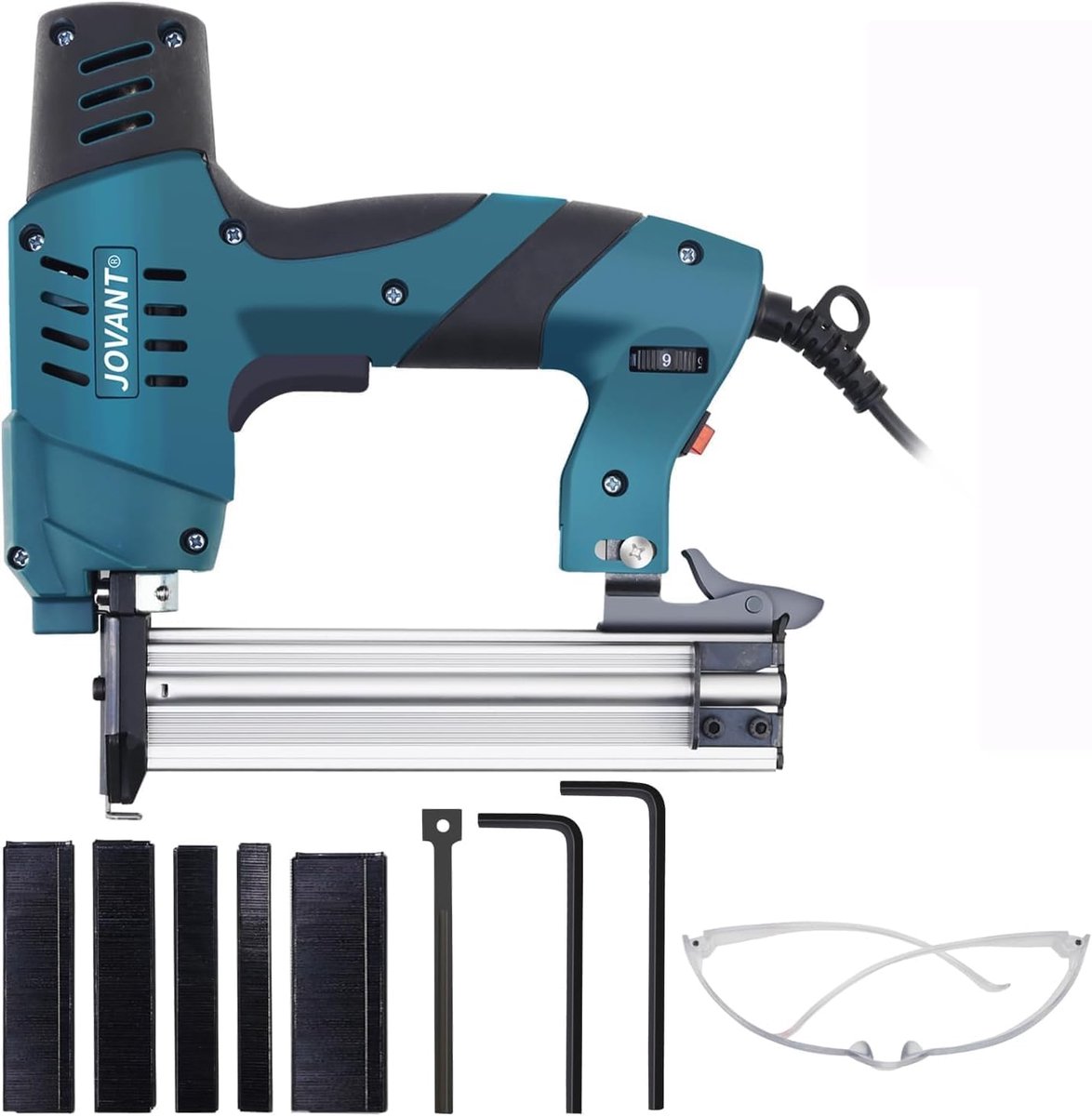 2-in-1 Electric Stapler and Tacker Gun, 1584 Staples and 1200 Nails - ShopVlot