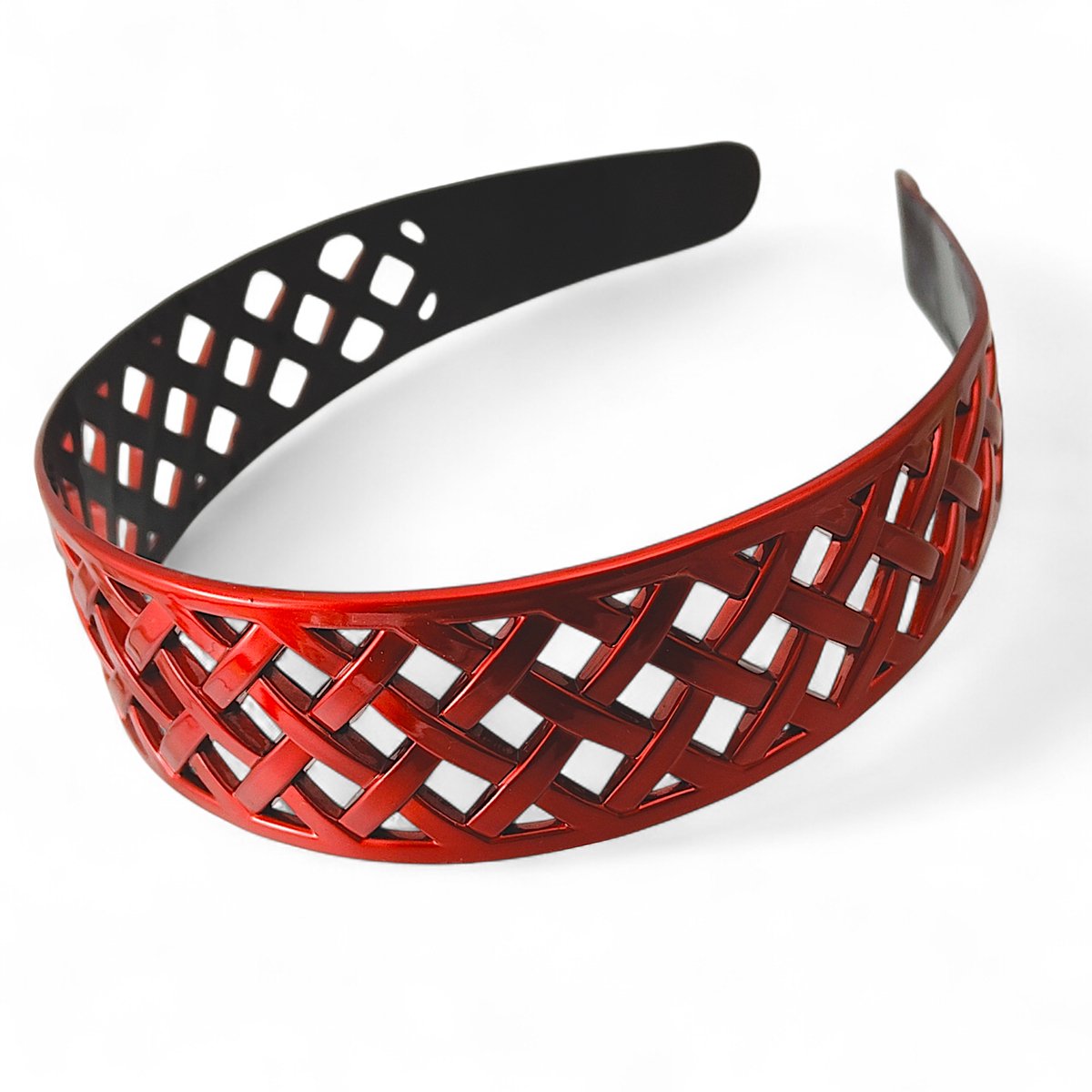 Franse Rode Haarband Ażurowy Design - Elegant en flexibel