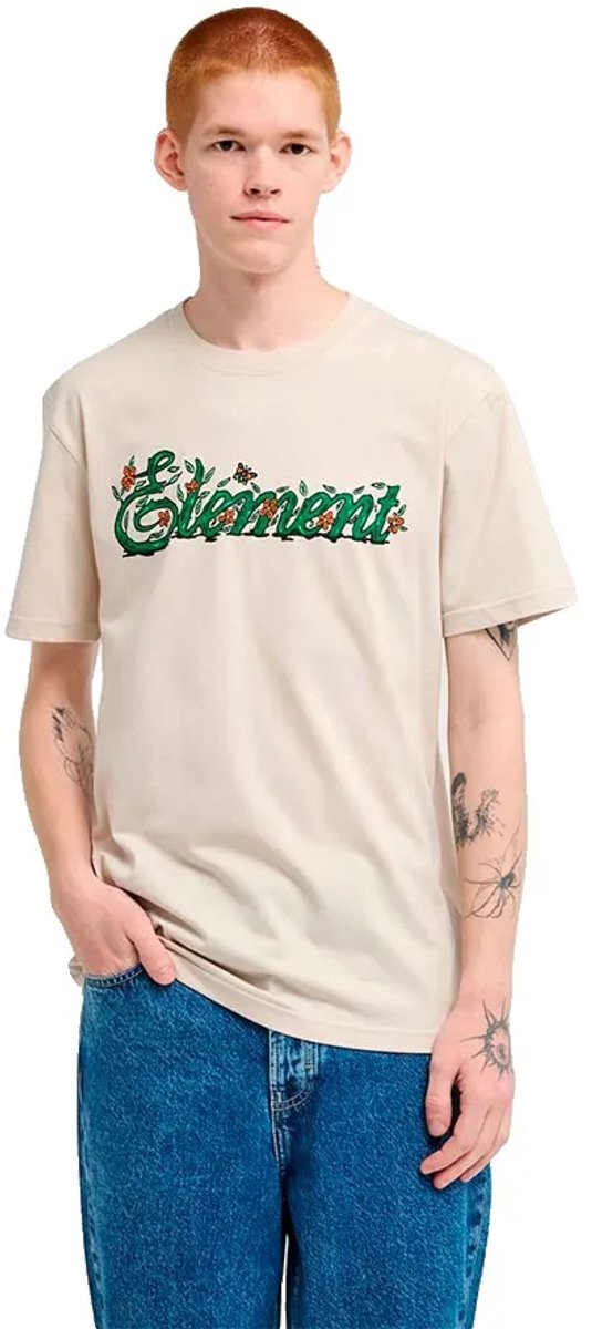 Element Brambles T-shirt Met Korte Mouwen S Man Oat Milk