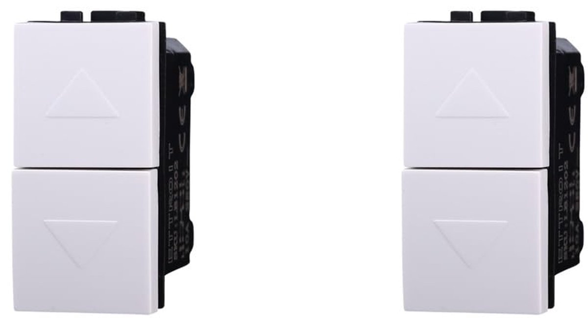 knop 1P + 1P NO douchestang compatibel Bticino Livinglight kleur wit set 2 stuks
