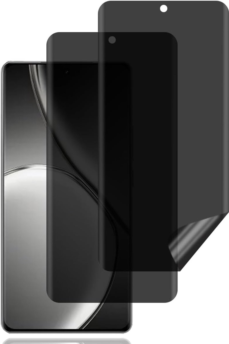 Screen Protector voor Realme GT 6 5G/Realme GT 6T 5G [2 stuks] | anti-spy schermbeschermer,krasbestendig,anti-vingerafdruk,hoge gevoeligheid,luchtbelvrij,anti-spy TPU zachte film