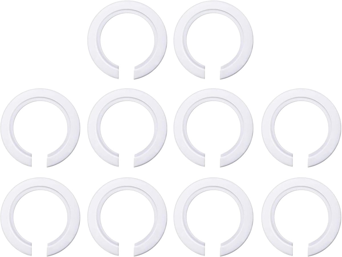 10-pack E27 naar E14/B22 kunststof lampenkap ringconverter, schroef lampenkappen reductierring E27 lampring, 42 mm tot 29 mm lichtschaduwadapter met duplex ringfitting, wit