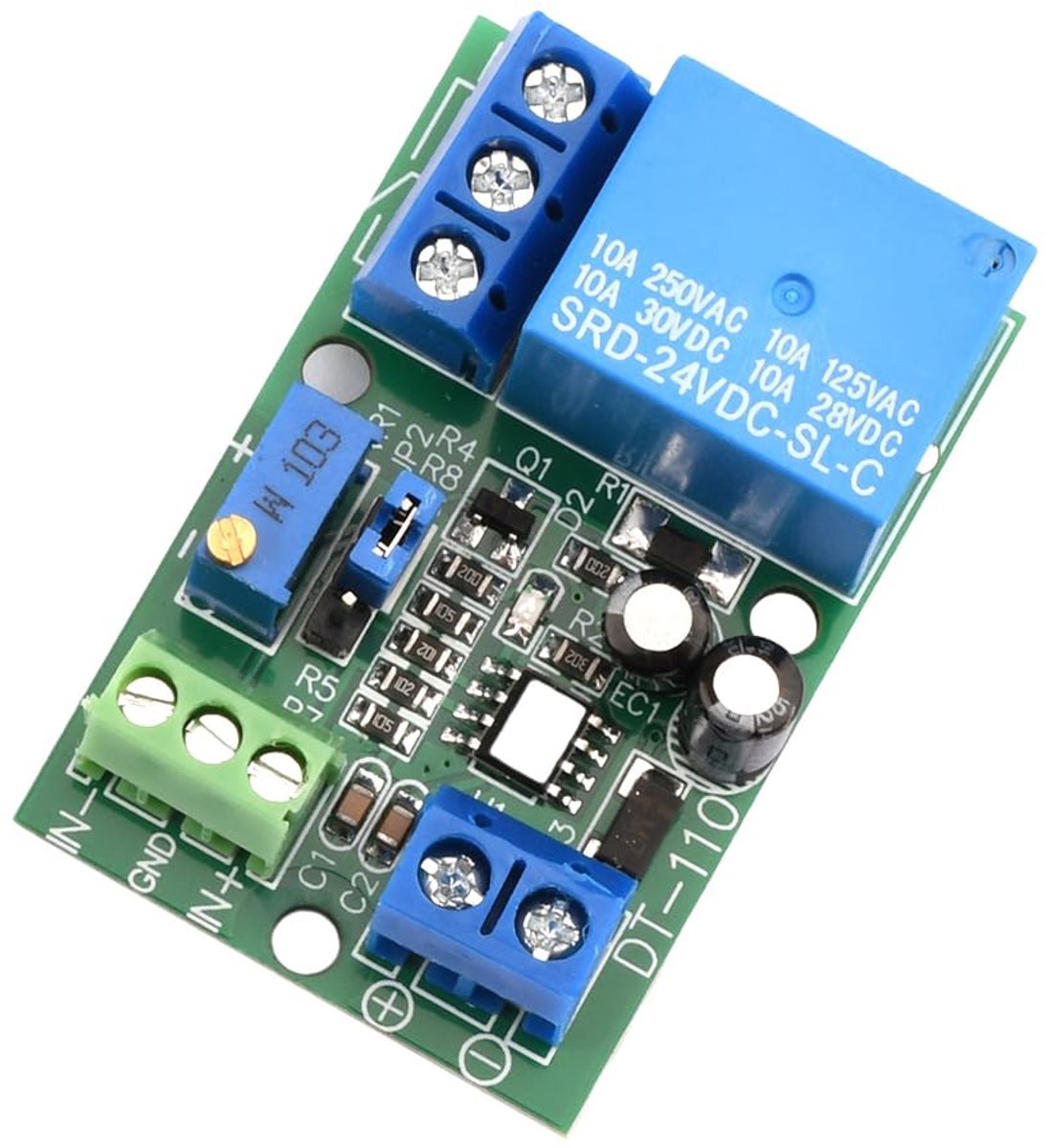 LM393 Voltage Comparator Relais Module, 1 Kanaal/1CH 30mA DC 24V Spanningsvergelijking Chip Board