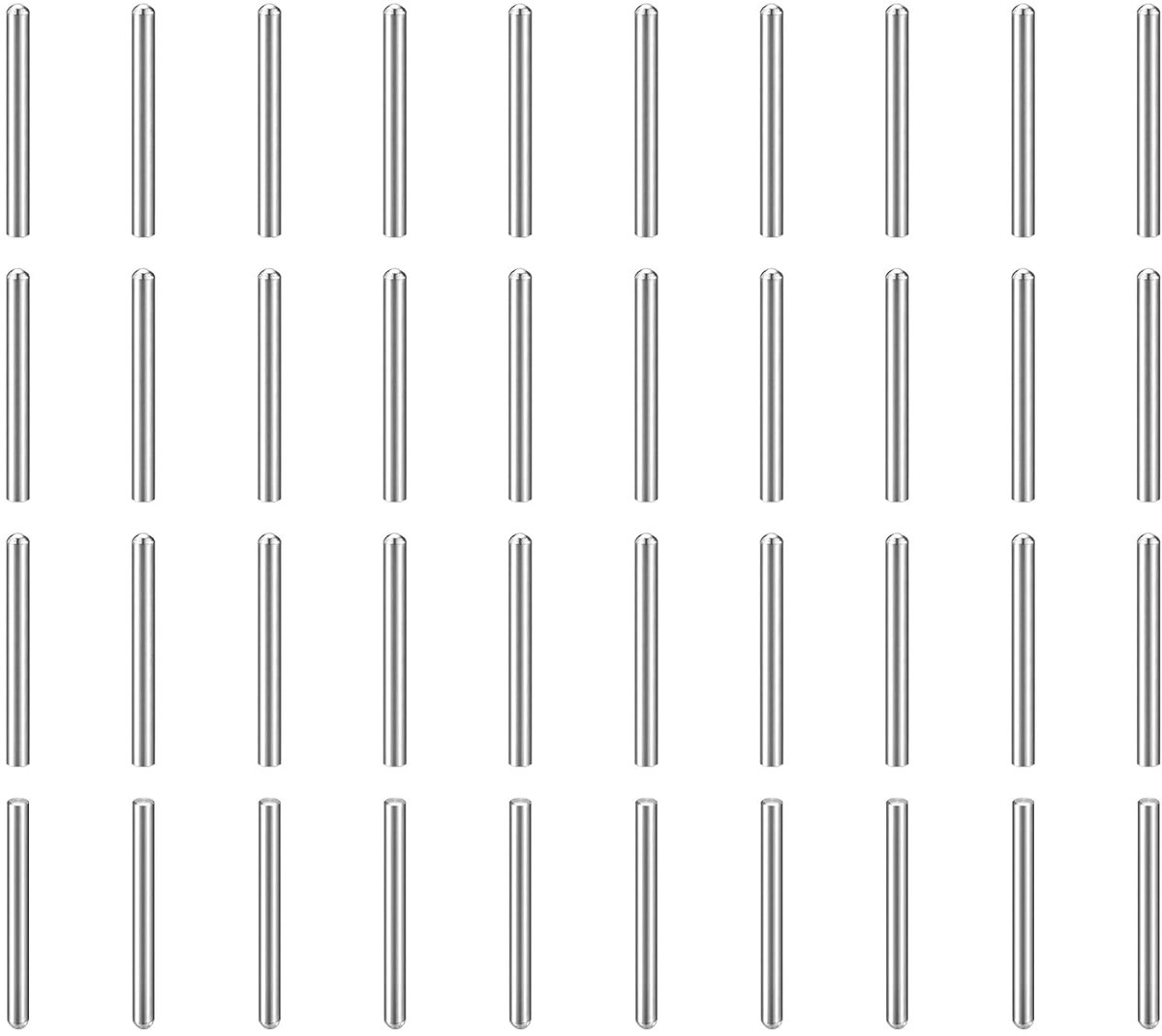 150 stuks cilinderstiften, 1 mm x 10 mm metalen pen, 304 roestvrij staal, cilindrische ronde kop, plugstiften, paspen voor gereedschapsbouw, machinemontage en apparatuur