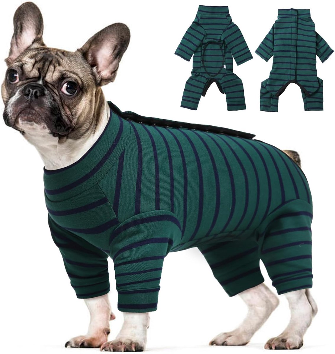 Herstelpak voor honden, bodysuit met lange mouwen na operatie, shirt tegen huidziekten, wondbescherming, huisdierpyjama, anti-likkegel voor puppy's