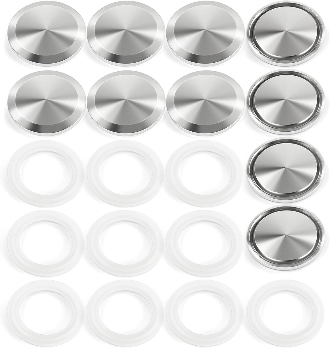 10 stuks sanitaire eindkap past op Tri-Clamp ferrule flens 304 roestvrij staal 2" buis OD-fitting klem (51 mm OD)