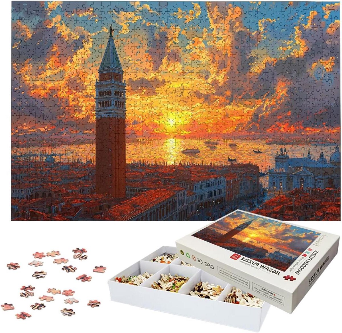 Houten Puzzel - Legpuzzel Volwassenen - Ontspanning Thuis - 4000 Stukjes - 142 x 88 cm - Meerkleurig