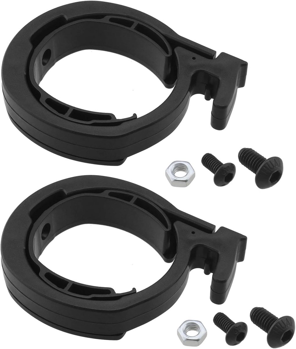 Store 2 stuks Roller Klapp veiligheidsring Compatibel met Ninebot Max G30 elektrische scooter Voorpijp Voorbouw Beschermring Vervangstukken ABS Zwart