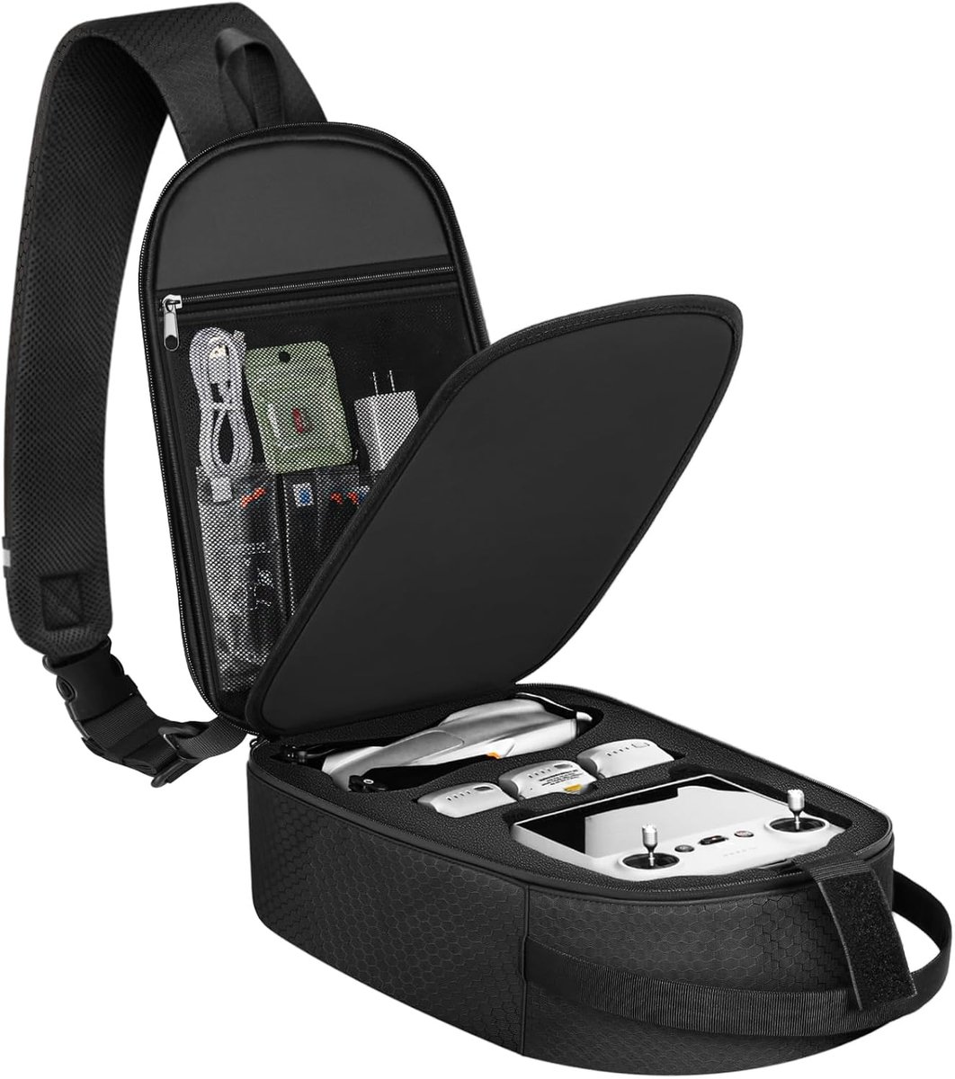 Air 3S Case, Portable Drone Bag Compatible with DJI Air 3, Travel Drone Backpack for DJI RC 2/N3/N2 Remote Controller, Sturdy Waterproof RC 2 Carrying Case for Fly More Combo Accessories