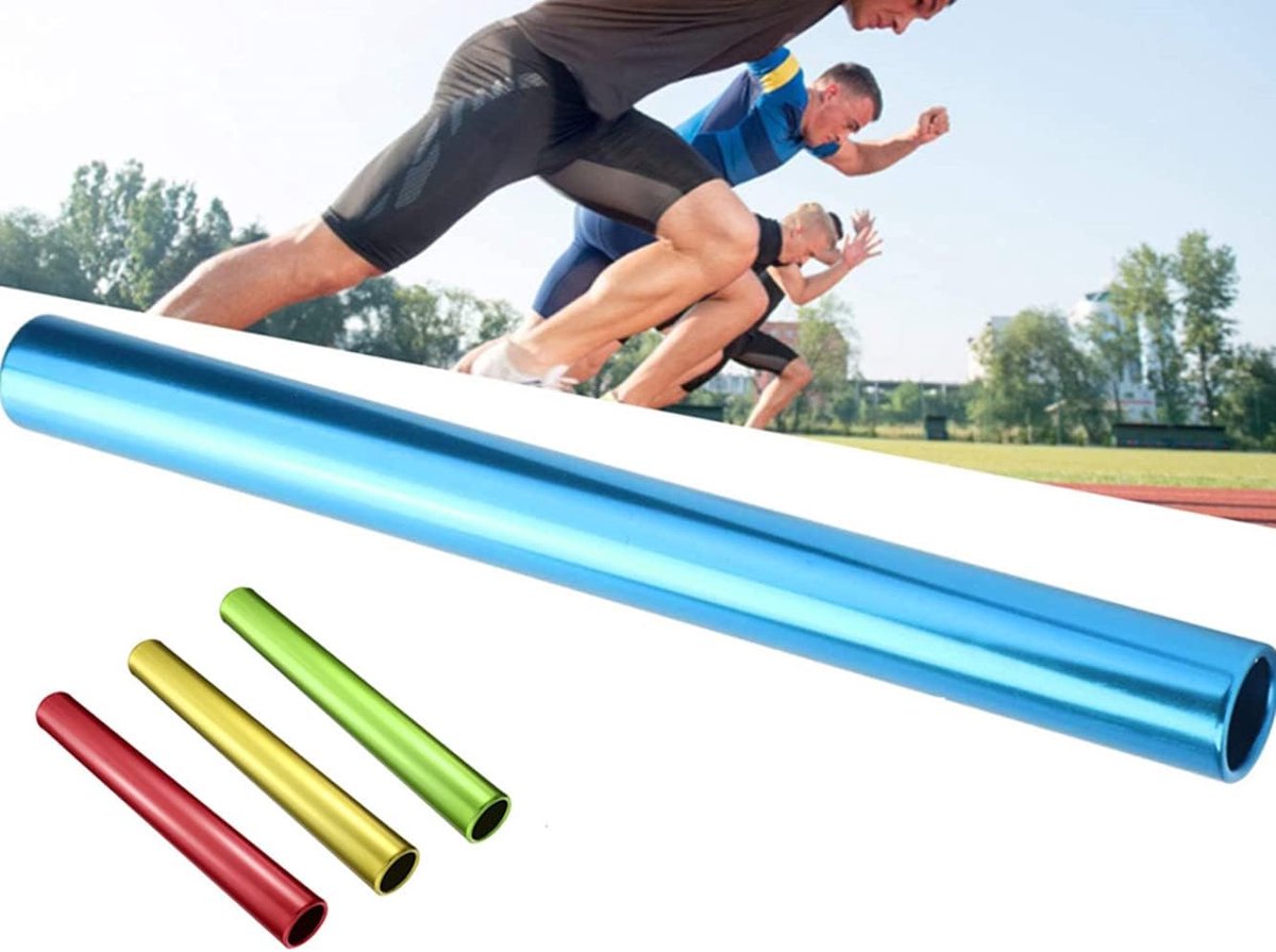 tandwielaandrijving, aluminium, geanodiseerd, relais, taktstok, atletiek, sprint running voor atletiek, sprints en hardloopset (4