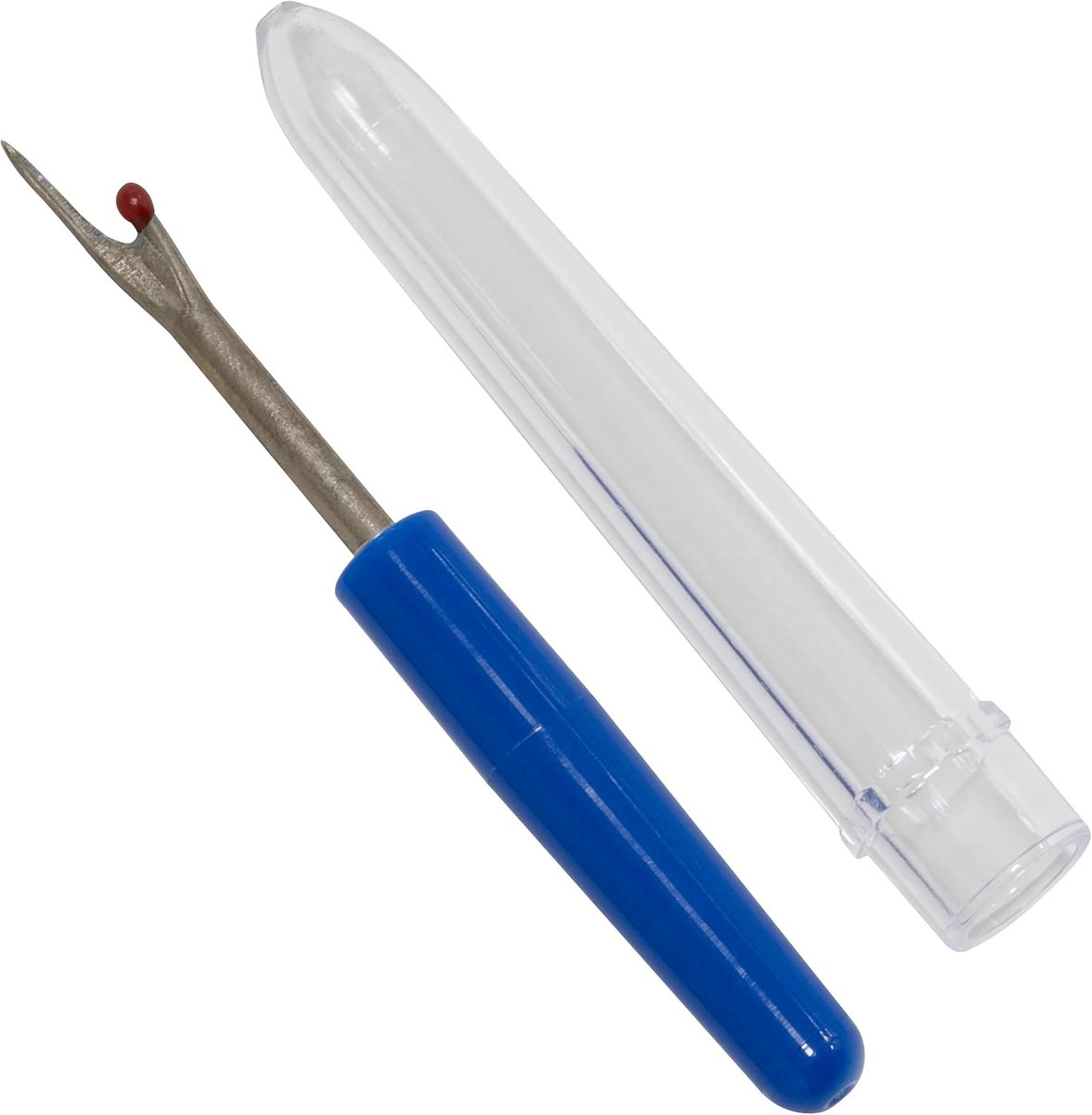- C68009 - Naaidraadschraper/-snijder - 67 mm met beschermkap - snelverwijderaar - naaigereedschap - kleur blauw