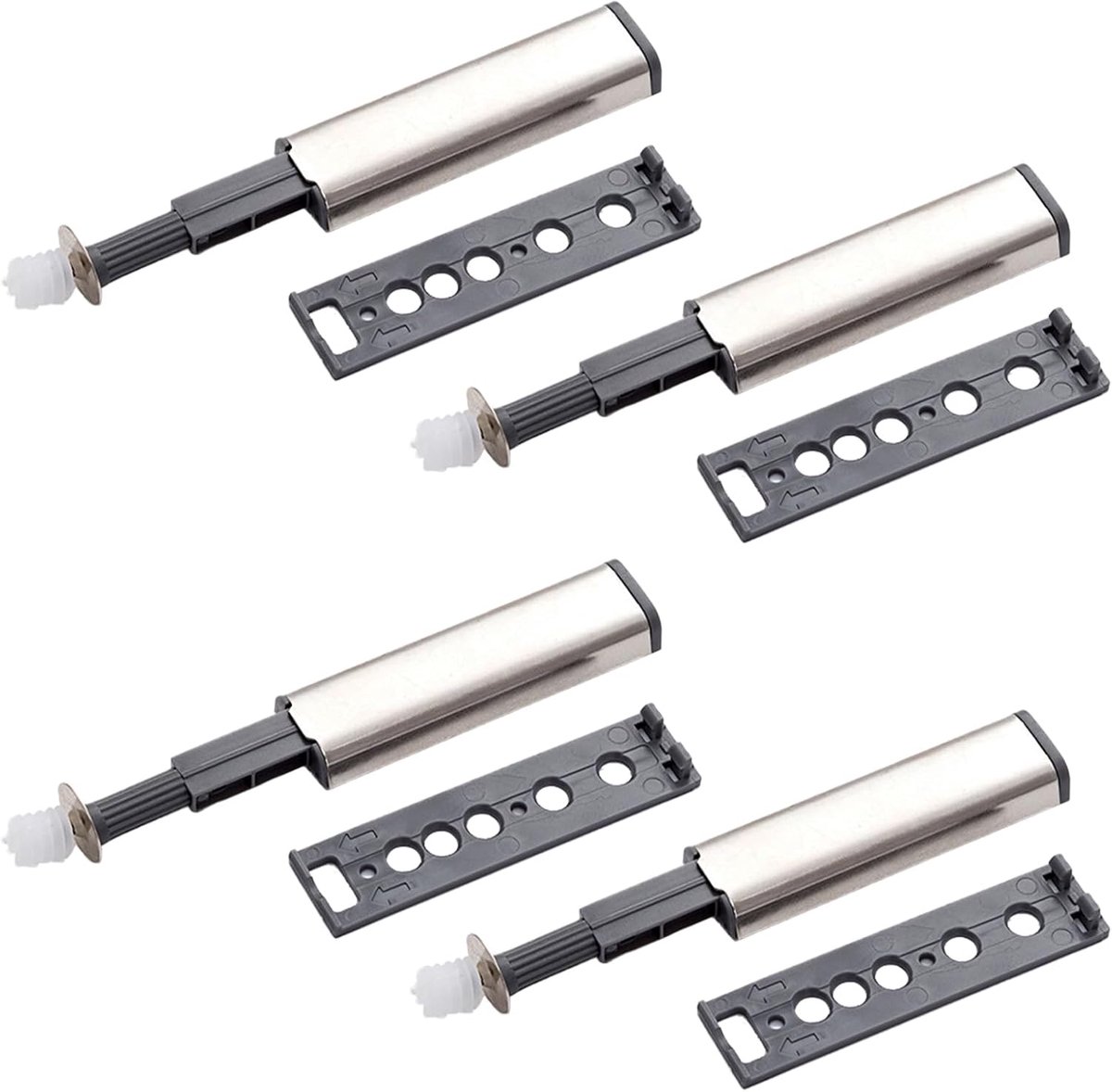 4 stuks kast deuropener, Push to Open deuropener, push-open magneet, voor deurbeslag meubel kastdeur (124 × 21 mm)