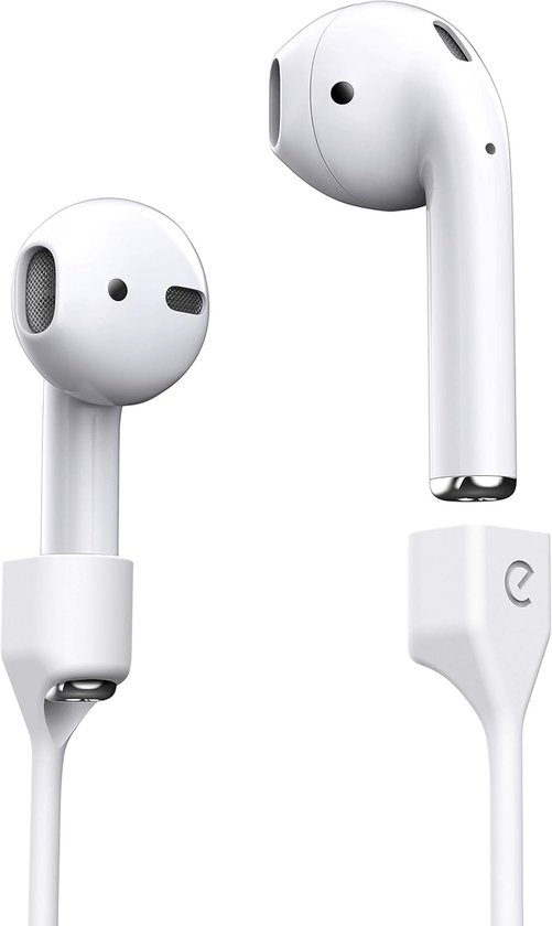 AirStrapz houder houderband, opslag voor Apple AirPods Pro & AirPods, hoofdtelefoon oortelefoon accessoires, wit — afbeelding 2