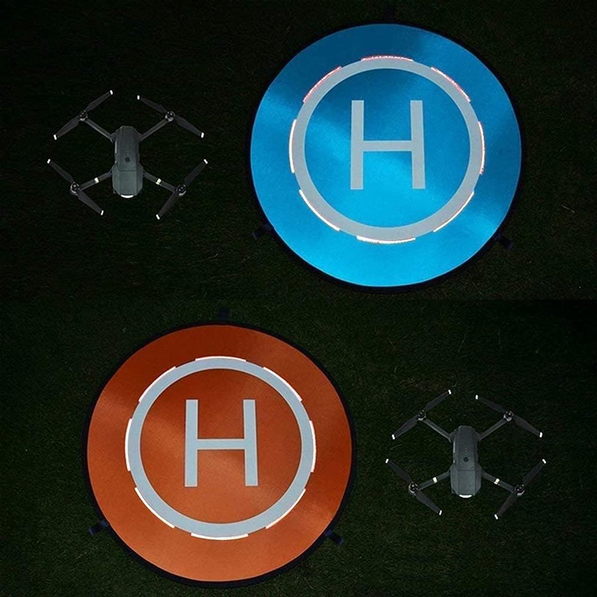 Landing Pad by MMOBIEL – Universele Waterdichte Drone Dubbelzijdige Landingplaats – Universeel Compatibel - Incl. Reflectie Tape en Pinnen