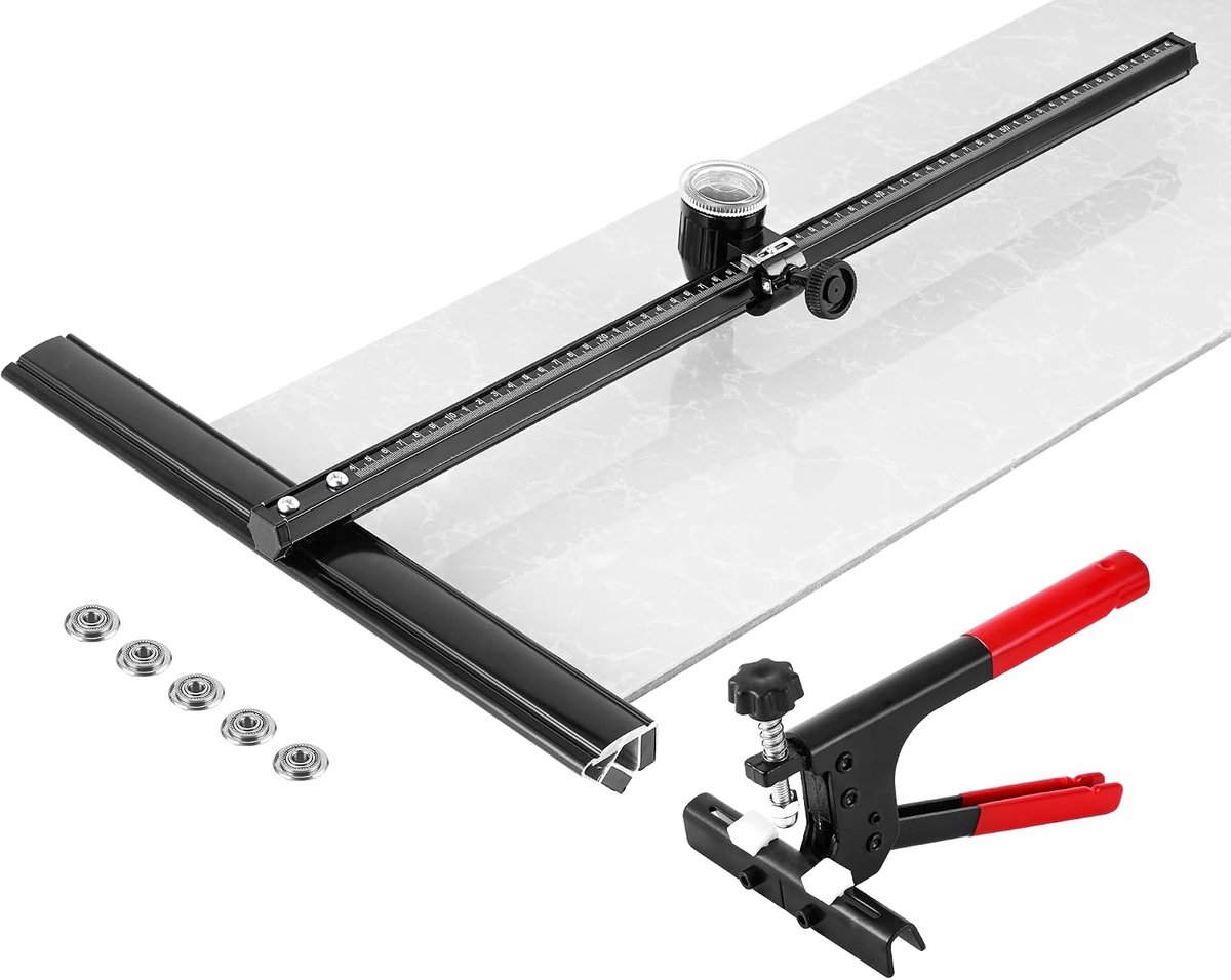 Handmatige Tegelsnijder 600mm Groot Formaat Tegel Cutter Tool Kit Tegel Cutters voor Keramische Tegels met 1 Krachtige Tang en 5Pcs Snijbladen