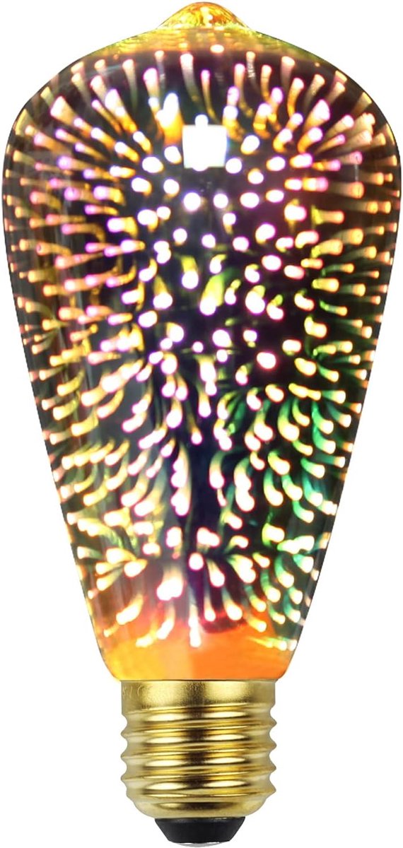 lamp 3D vuurwerk Led lamp 4W 220-240V E27 speciale decoratieve gloeilamp (ST64)