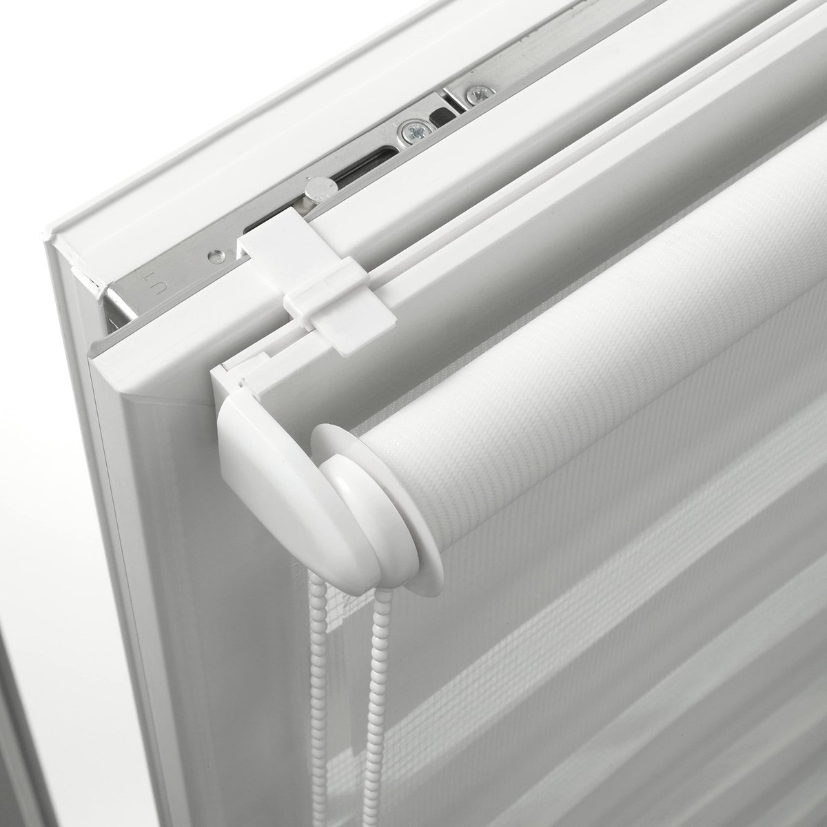 Duo-rolgordijn 50 x 150 cm - polyester - wit - eenvoudig te bevestigen - ShopVlot