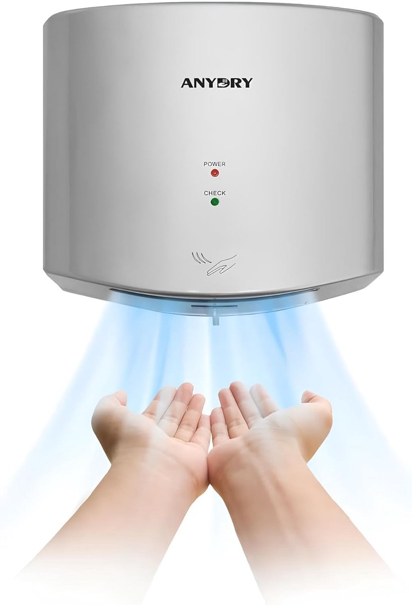 Handdroger Compact - Hoge Snelheid - ABS Behuizing - Snelle droging binnen 10-15 seconden - ShopVlot