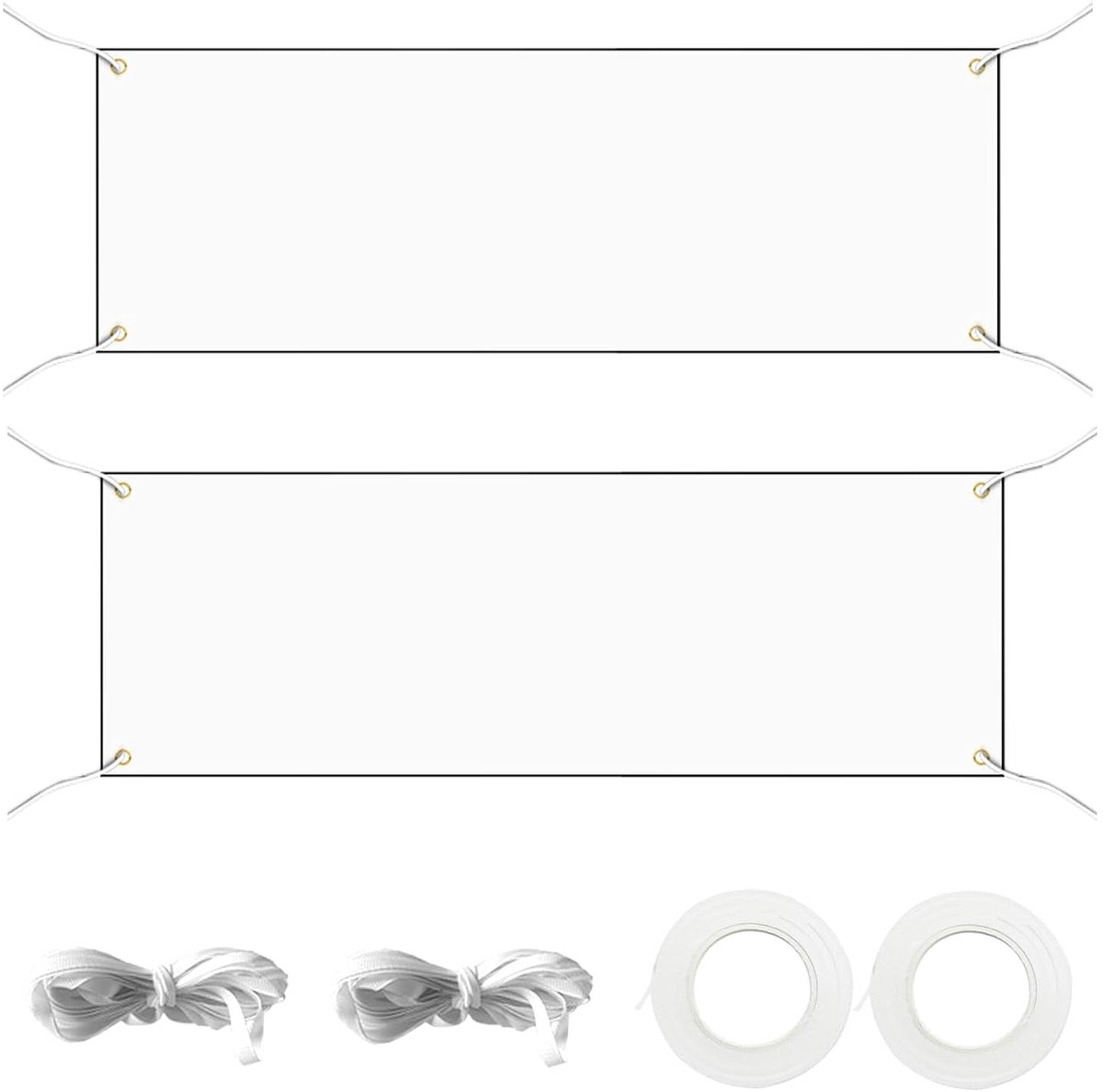 Lege banner 180 x 60 cm - gerecycled polyester - beschilderbaar - personaliseer je eigen ontwerp - ShopVlot