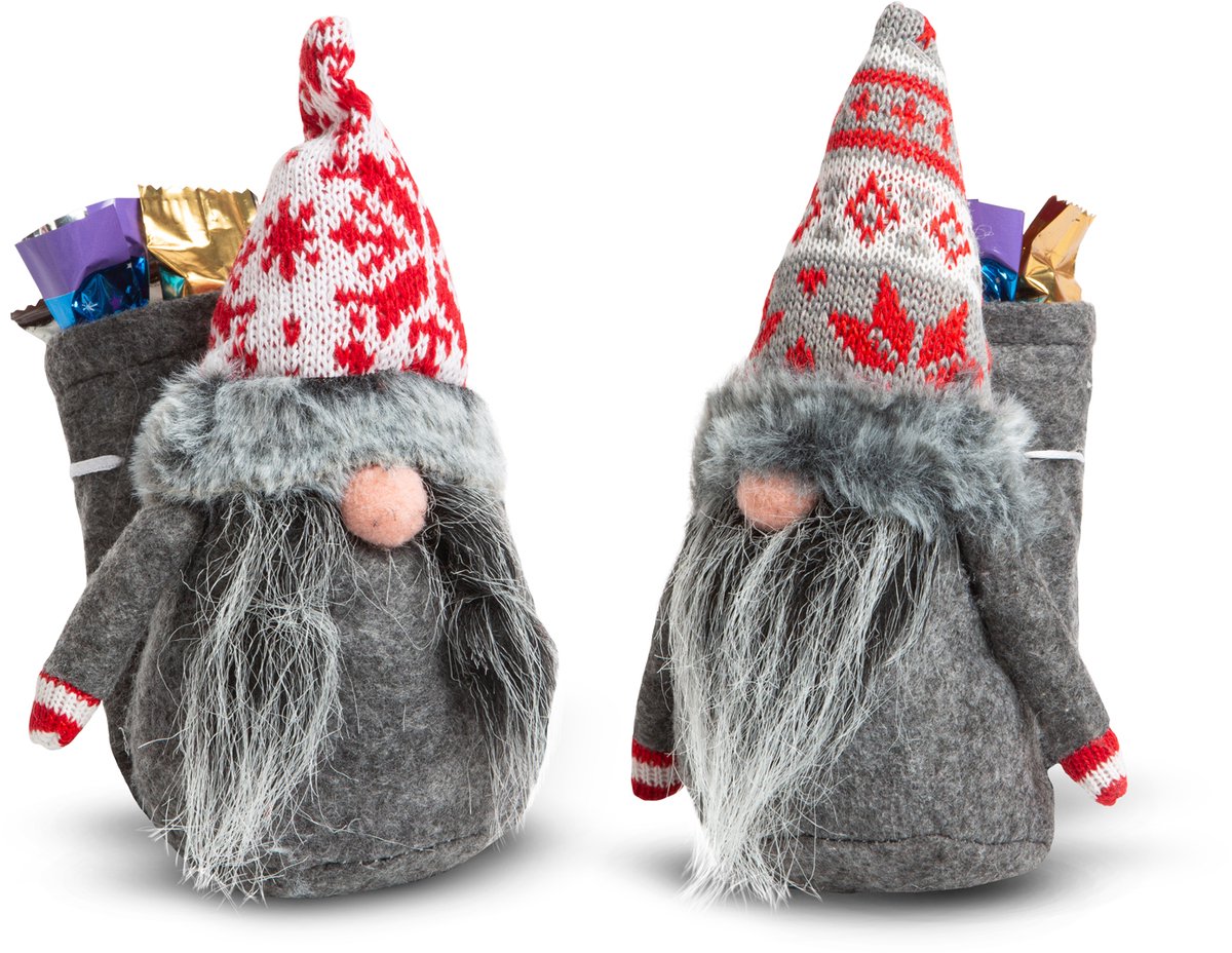 Kerst Scandinavische elf - 12 x 8 x 20 cm - 2 soorten 1 Stuks [58355]