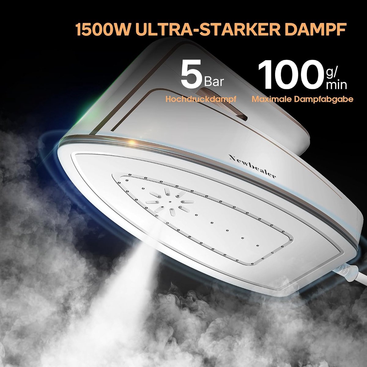 Stoomstrijkijzer 1500W - 5 bar stoomdruk - 250 ml watertank - moeiteloos strijken met antiaanbaklaag - ShopVlot