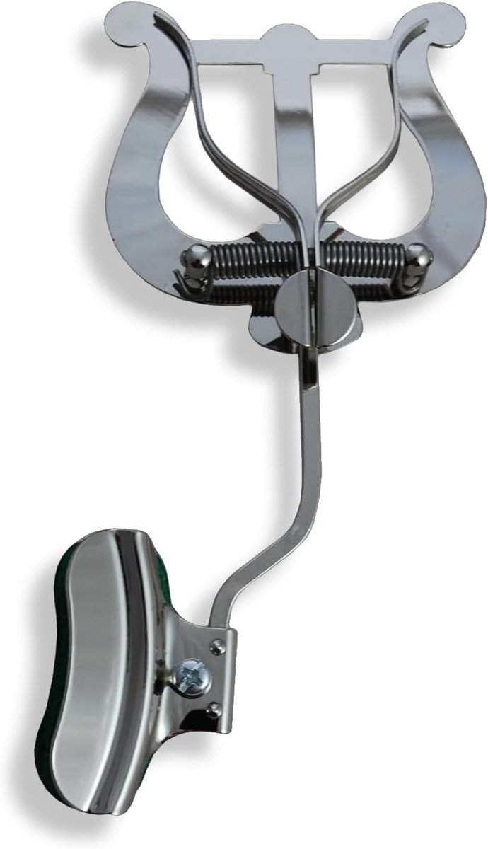 Marschvork voor trombone - 2-delige klem - messing verchroomd - stevige bevestiging - ShopVlot