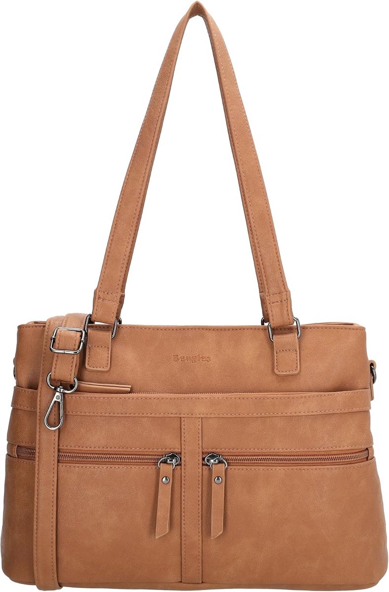 Schoudertas 30x25 cm - Kunstleer - Met rits - Perfect voor dagelijks gebruik - ShopVlot