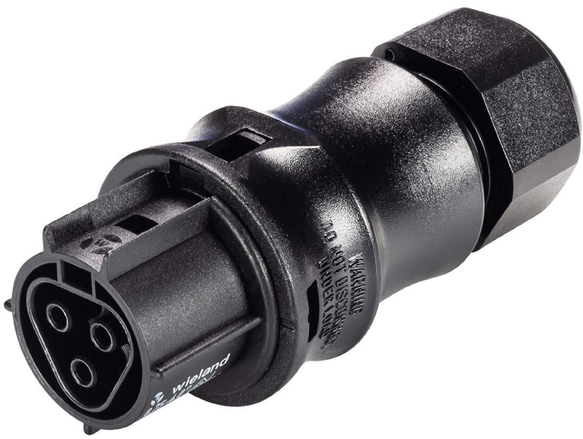 Verbindingselement IP68 3-Pole H - Zwart - Voor kabeldiameter 6-14 mm - Robuuste waterdichte aansluiting - ShopVlot
