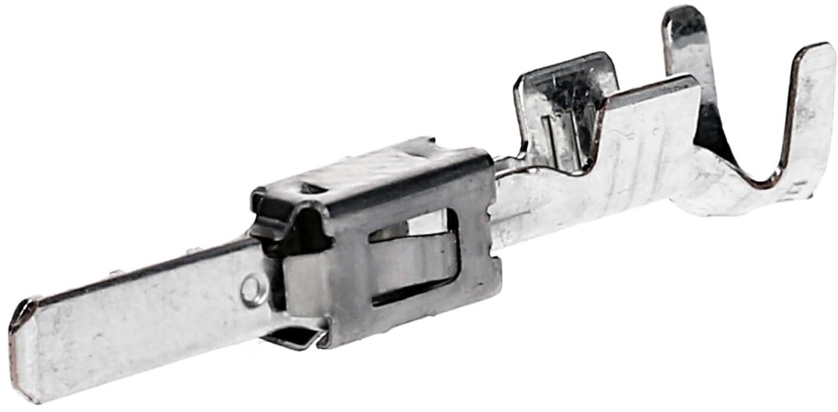 Platte stekkerhuls 2.8 x 0.8 mm - messing - ongeïsoleerd - betrouwbare krimpverbinding - ShopVlot